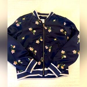 Gap Girls Navy Floral  Jacket - Size Small
